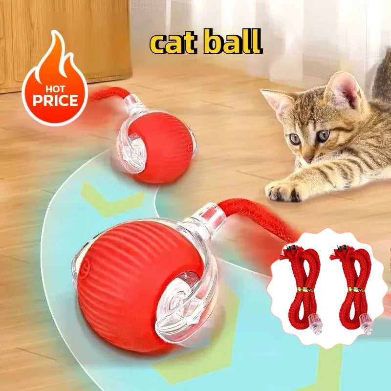 Cat Teaser Interactive Ball Toys Automatic Rolling Ball