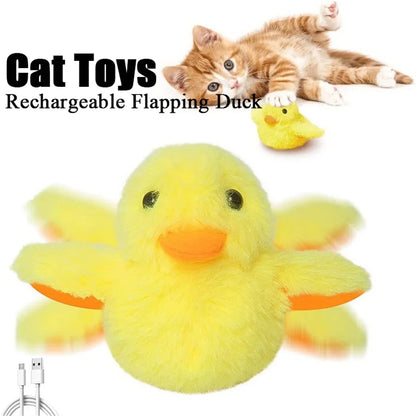 Flappy Duck: Interactive Catnip Toy with Vibration for Endless Feline Fun!